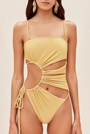 Cult Gaia Allegra One Piece Body Beige | HCWY65834