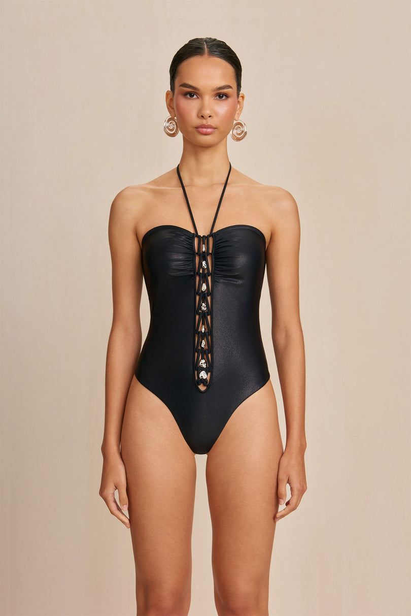 Cult Gaia Elorie One Piece Body Mustat | BVZK37806