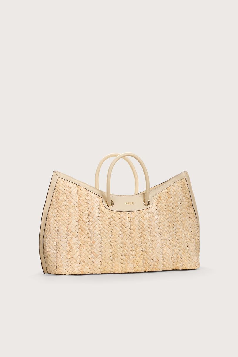 Cult Gaia Idalia Weekender Tote Beige | AUJT68591